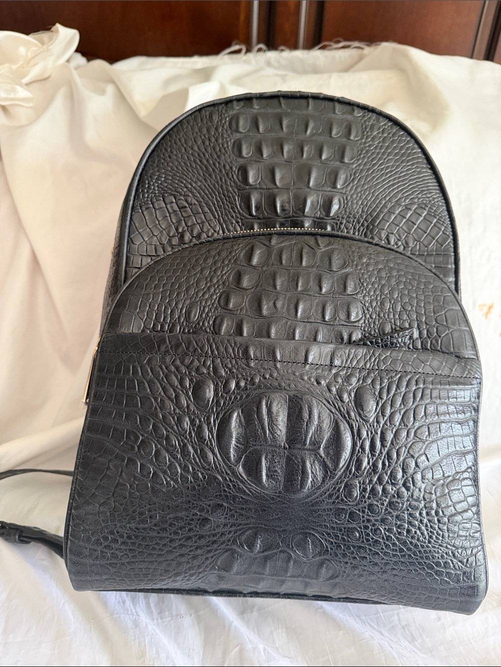 Brahmin Dartmouth Backpack in Black Barker w/Registration Card & Dust Bag NWT